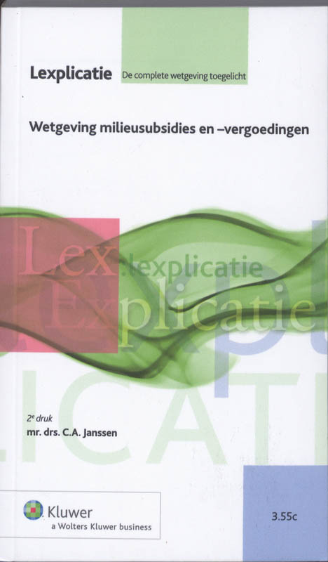 Wetgeving milieusubsidies en -vergoedingen (Ebook)