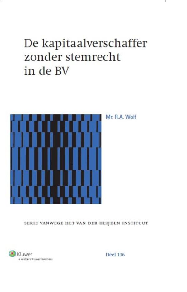 De kapitaalverschaffer zonder stemrecht in de BV (Ebook)