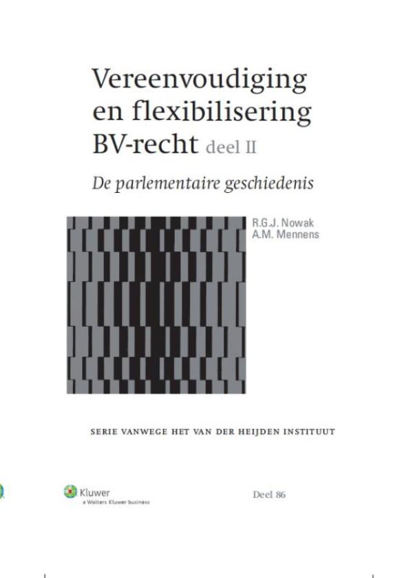 Vereenvoudiging en flexibilisering BV-recht / II (Ebook)