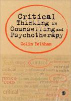 Critical Thinking in Counselling and Psychotherapy