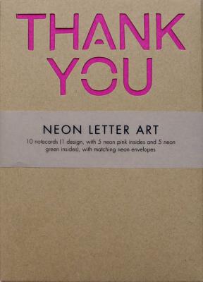 Neon Letter Art Wallet Notecards