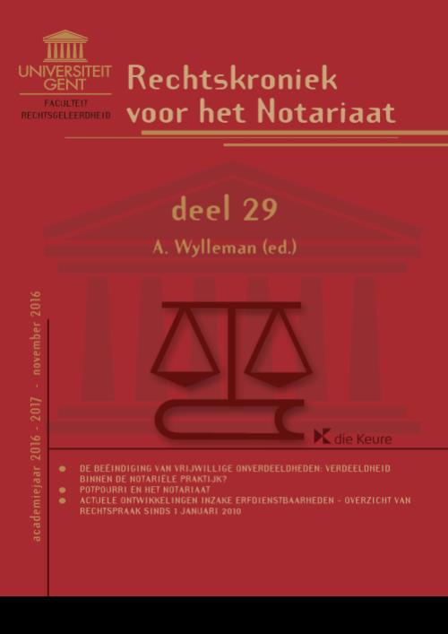 Rechtskroniek voor het Notariaat deel 29