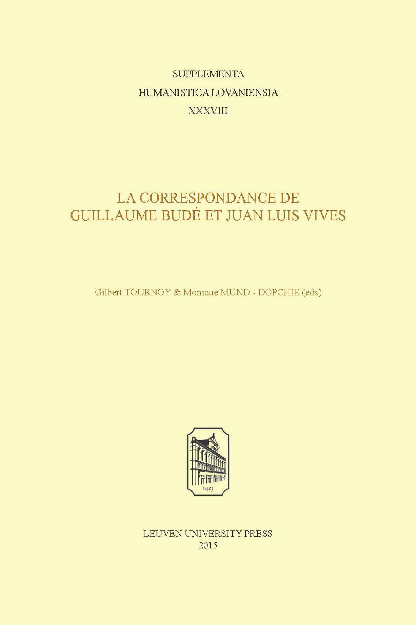 La correspondance de Guillaume Budé et Juan Luis Vives (Ebook)