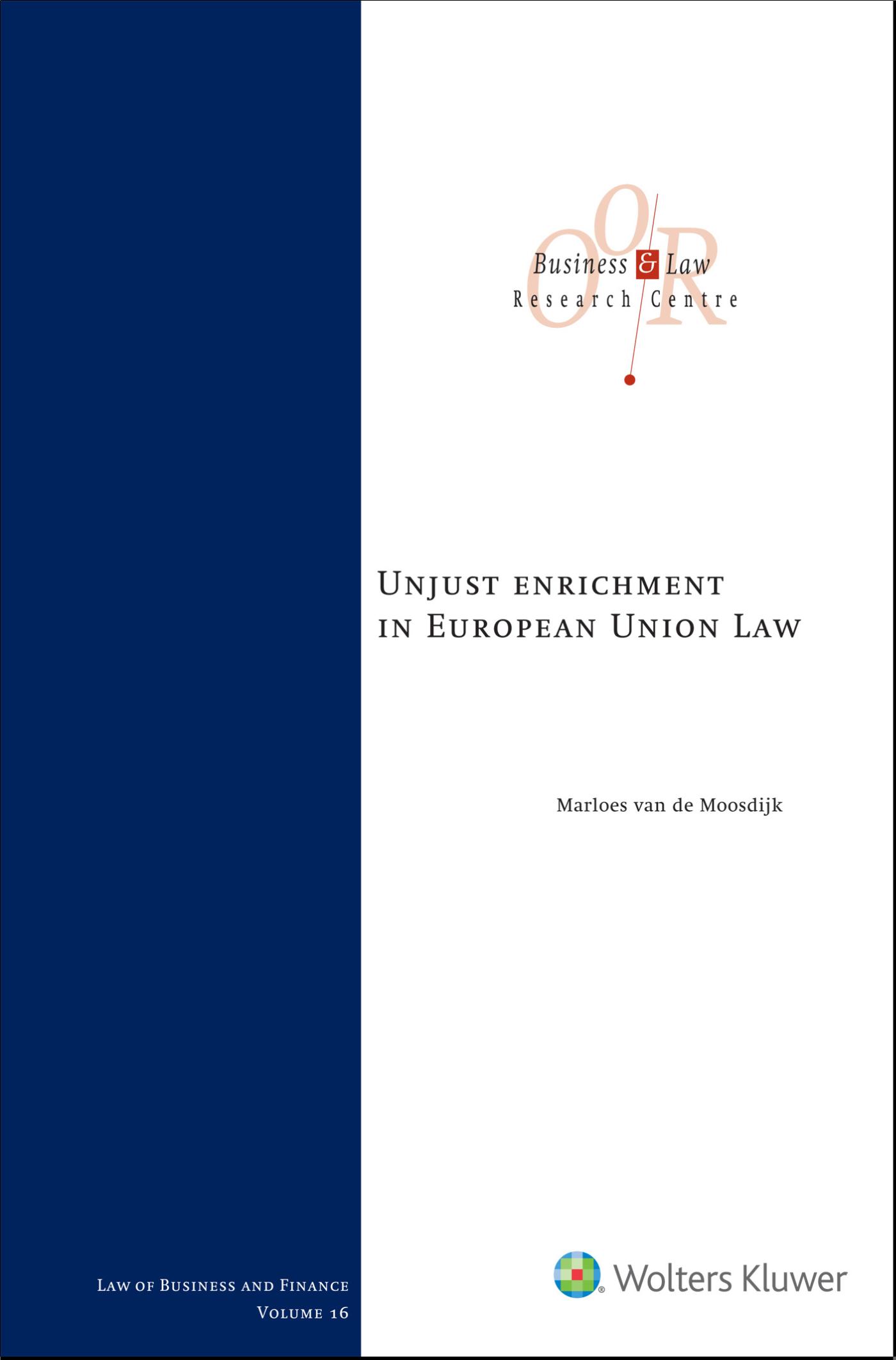 Unjust enrichment in European Union Law (Ebook)