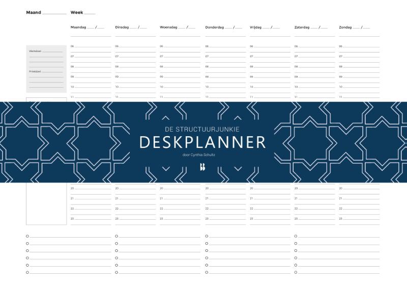 De Structuurjunkie deskplanner