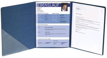 Premium Bewerbungsmappe blau