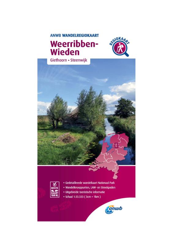 Wandelregiokaart Weerribben-Wieden 1:33.333