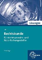 Lösungen zu 99014 - Rechtskunde für Rechtsanwalts- und Notarfachangestellte