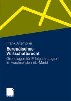 Europäisches Wirtschaftsrecht