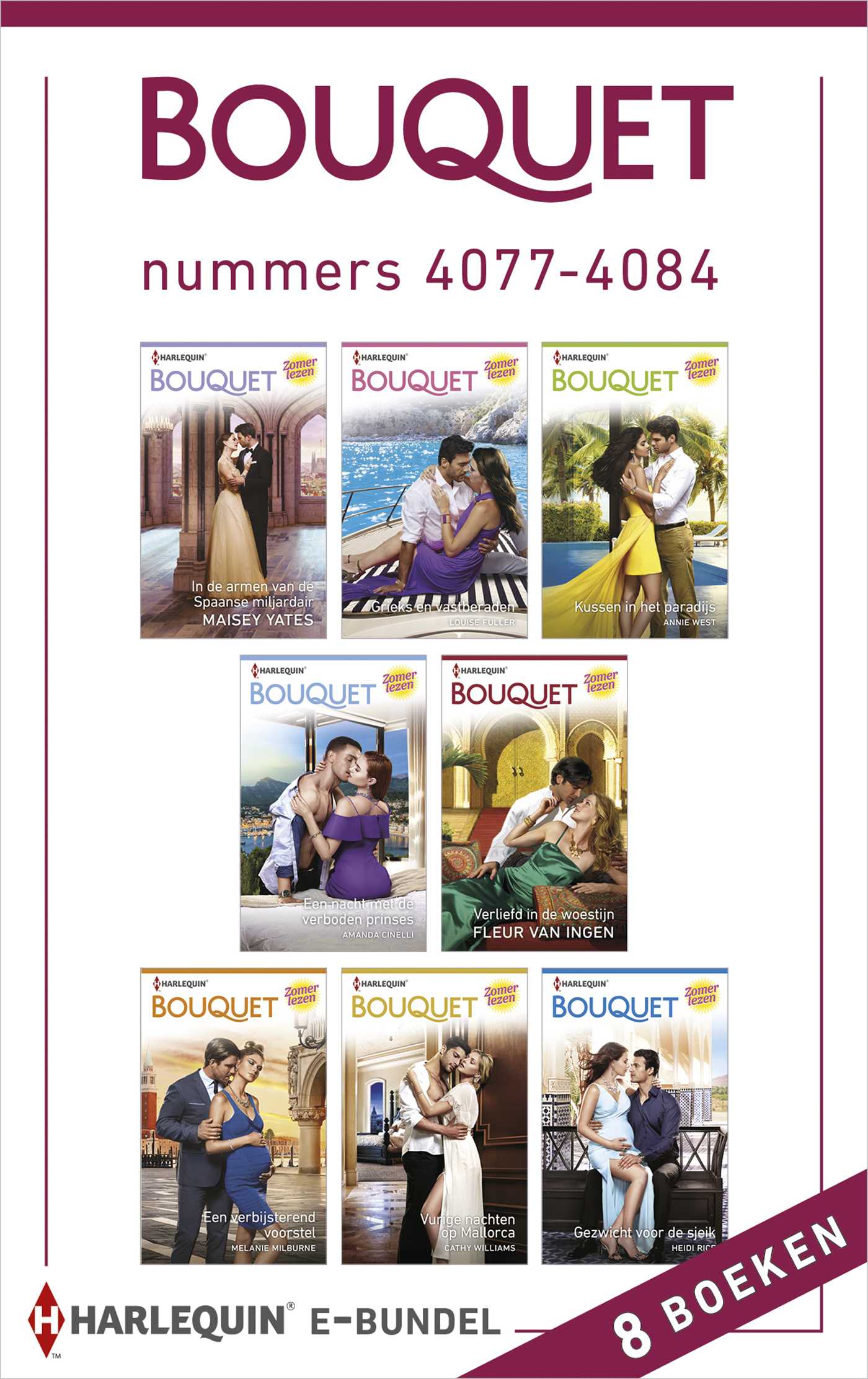 Bouquet e-bundel nummers 4077 - 4084 (Ebook)